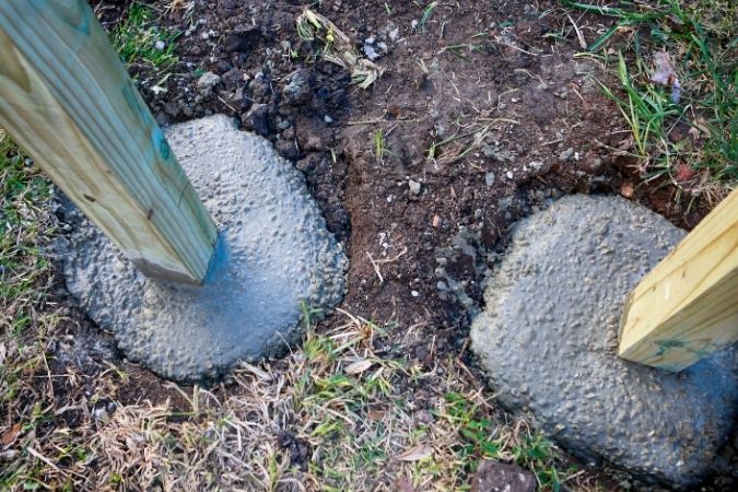 fence post holes