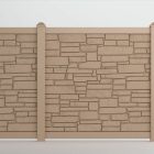 Catalyst Boulder Molded Simtek Privacy Fencing In Brown Granite