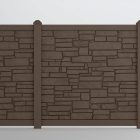 Catalyst Boulder Molded Simtek Privacy Fencing In Dark Brown Granite