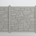 Catalyst Boulder Molded Simtek Privacy Fencing In Gray Granite