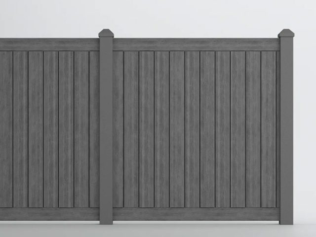 Catalyst Breckenridge Molded Simtek Privacy Fencing In Dark Gray Oak Catalyst Breckenridge Molded Simtek Privacy Fencing In Dark Gray Oak