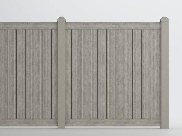 Catalyst Breckenridge Molded Simtek Privacy Fencing In Nantucket Gray Catalyst Breckenridge Molded Simtek Privacy Fencing In Nantucket Gray