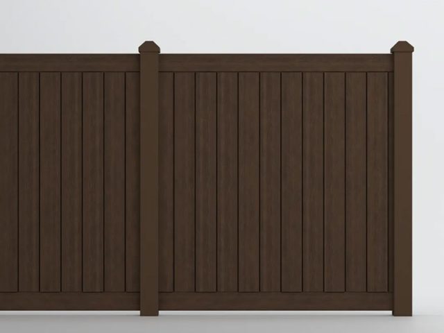 Catalyst Breckenridge Molded Simtek Privacy Fencing In Walnut Brown Catalyst Breckenridge Molded Simtek Privacy Fencing In Walnut Brown