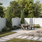 Catalyst Newbury Standard LX Privacy Vinyl Fence in White