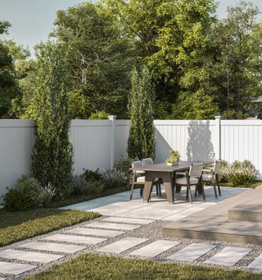 Catalyst Newbury Standard LX Privacy Vinyl Fence in White