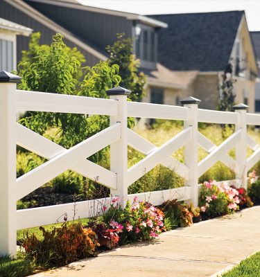 Catalyst Sedona Crossbuck Ranch Rail Vinyl Fence