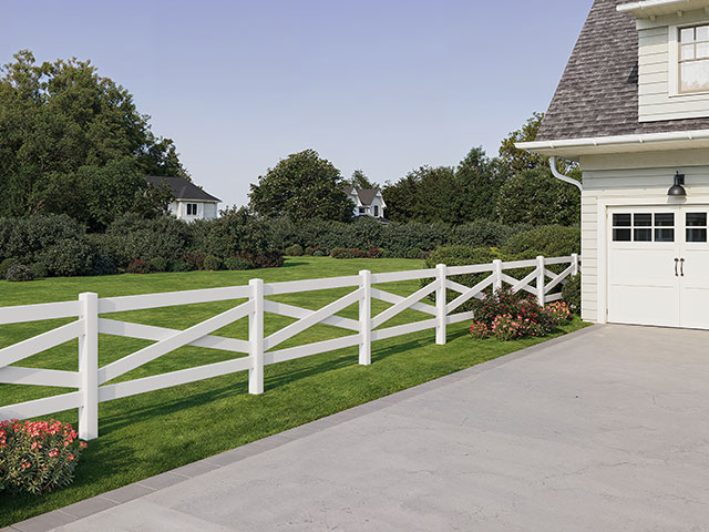 Sedona Crossbuck Standard White Post & Rail Fencing Sedona Crossbuck Standard White Post & Rail Fencing