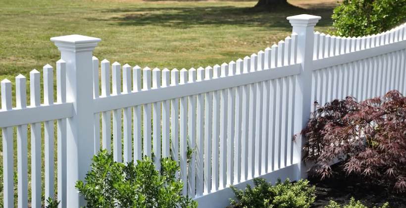 Vinyl picket fence